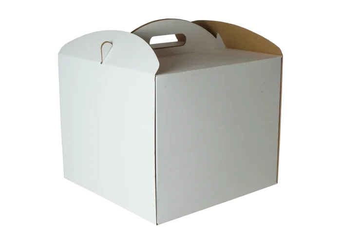 Karton Pudełko na tort ciasto 28x28x25 cm białe opakowanie
