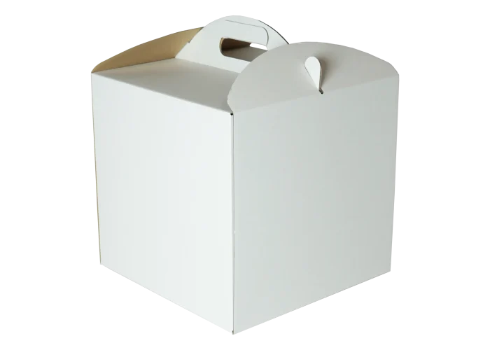 Karton Pudełko na tort ciasto 26x26x25 cm białe opakowanie
