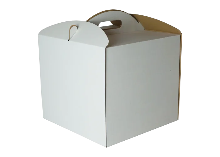Karton Pudełko na tort ciasto 30x30x25 cm białe opakowanie