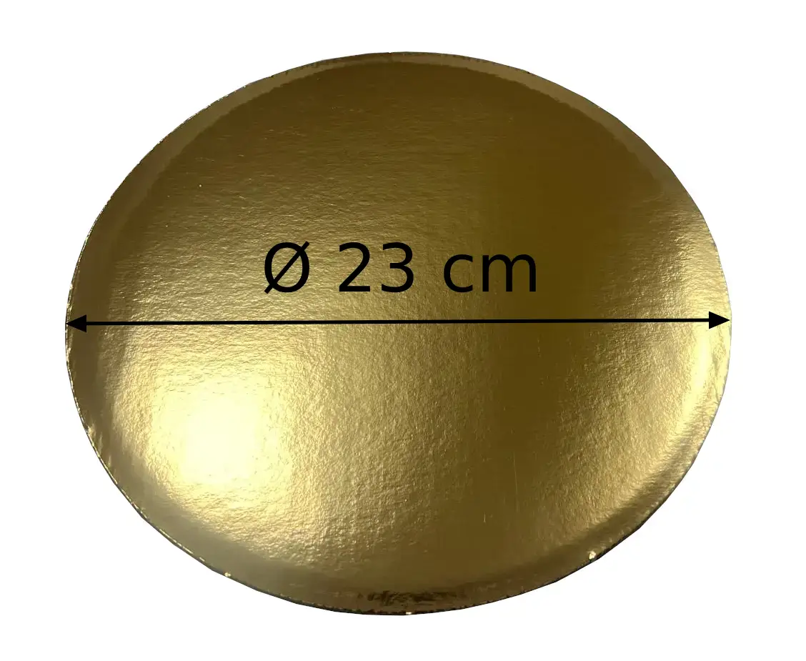 Podkład pod tort ciasto okrągły złoty - Tektura falista 23 cm - obrazek 2