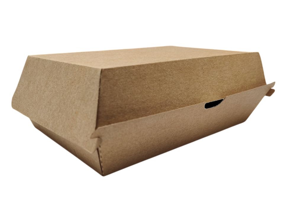 Pudełko na burger z Tektury Falistej EKO KRAFT SZTYWNE 12x21,5x8 cm 60 szt. - obrazek 4