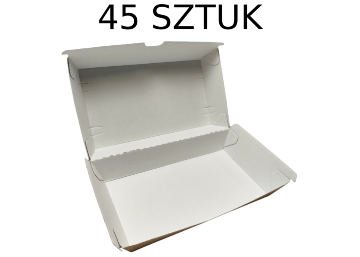 Pudełko na burger Tektura Falista Biały Kraft SUPER SZTYWNE 12×21,5×8 45 szt.