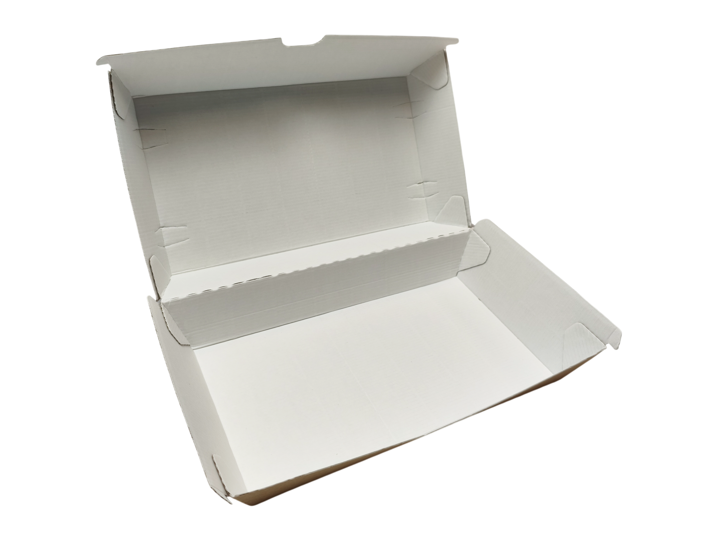 Pudełko na burger Tektura Falista Biały Kraft SUPER SZTYWNE 12x21,5x8 45 szt. - obrazek 2