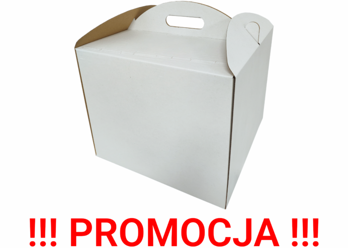 Karton Pudełko na tort 22x22x25 STAN NOWY defekt wizualny